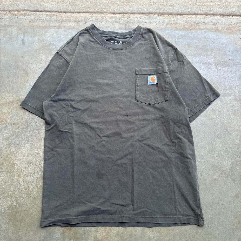 Carhartt Pocket T-Shirt Heavyweight Vintage Faded Green Large
